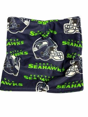 Hand Crafted Snack Bowl Cozy Bowl Holder Microwavable Cotton Seattle Seahawks